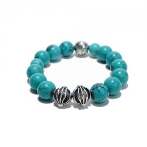 Chrome Hearts Beads Bracelet Turquoise