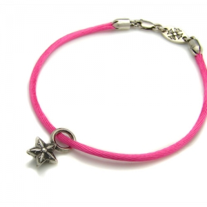 Chrome Hearts Bracelet KZm A Star Pink Satin