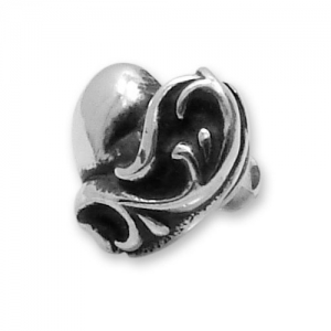 Chrome Hearts Earring Heart Stud 925 Silver