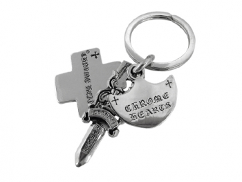Chrome Hearts Key Ring 3 Trinkets 925 Silver
